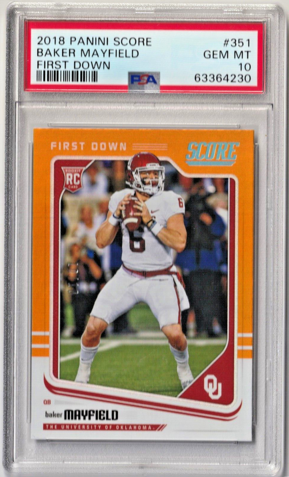 Baker Mayfield Panini Score #351 First Down