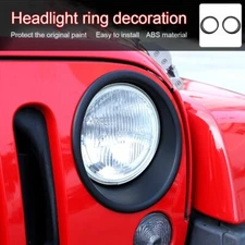 Front Headlight Lamp Cover Trim Bezels for Jeep Wrangler JK 2007-17 Accessories