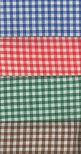 Vintage Charles Craft 26 count Gingham Blue Green Red Brown Cross Stitch