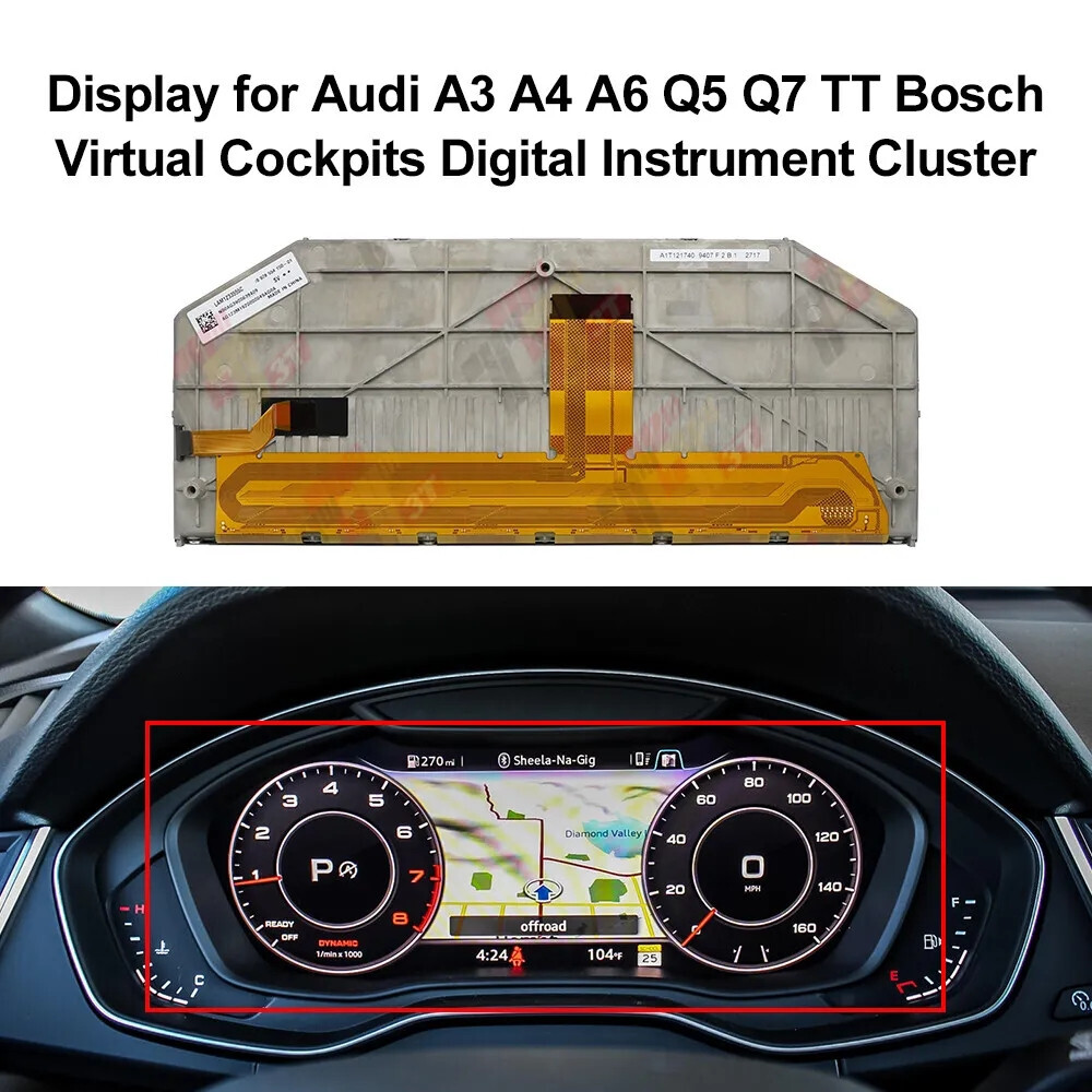 12.3" Display for Audi A3 A4 A6 Q5 Q7 TT Bosch Virtual Cockpits Instrument