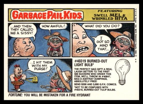 1986 Topps Garbage Pail Kids Series 6 #219b Pressed Preston - Bild 2 von 2