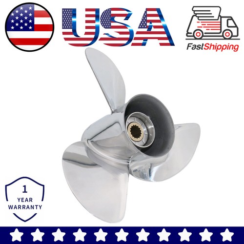 13x17 Outboard Propeller Fit Yamaha T50 60 70 75 F80 85 90 115HP Stainless Steel - 第 1/12 張圖片