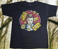Rare Tshirt TeeFury STRANGER THINGS S1 Millie Bobby marron boucher Billy - Med
