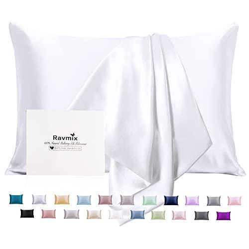Ravmix Silk Pillowcase for Hair and Skin with Hidden Zipper, Both Sides 21 Momme-image