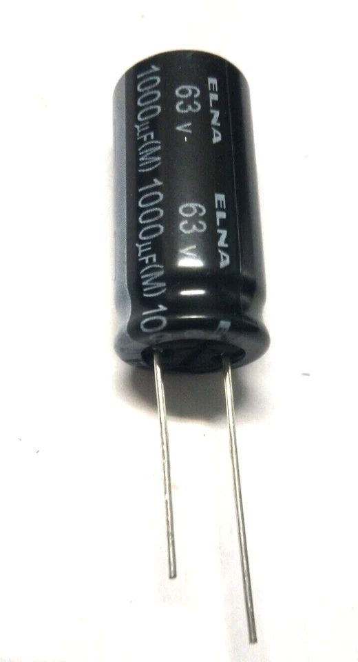 2X 1000uf 63v ELNA CONDENSATORE ELETTROLITICO 105°RE2J D.16xH.33 JAPAN N.2 PZ.