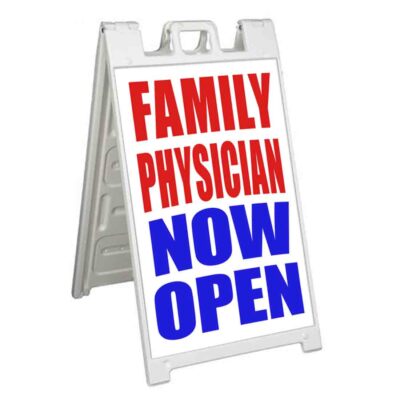 FAMILY PHYSICIAN Signicade 24x36 Aframe Sidewalk Sign Banner Decal NOW OPEN