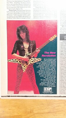 ESP GUITARS AKIRA TAKASAKI LOUDNESS ORIGINAL  PRINT AD 11 X 8.5  A8