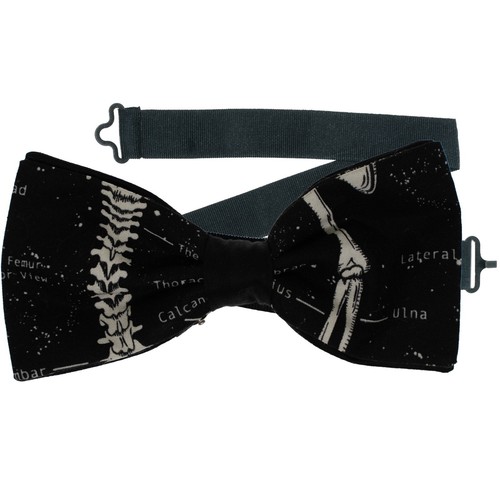 Anatomy Skeleton Glow Pocket Square & Bow Tie Wedding Prom Year Party Christmas - Picture 5 of 19