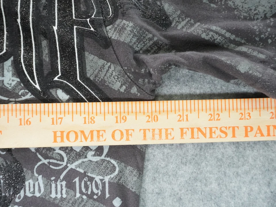 Camisa De Colección Y2K Southpole Talla Juvenil XL Gris Gráfico Rap Años 2000 Aflicción Gótica Foto 4 de 4