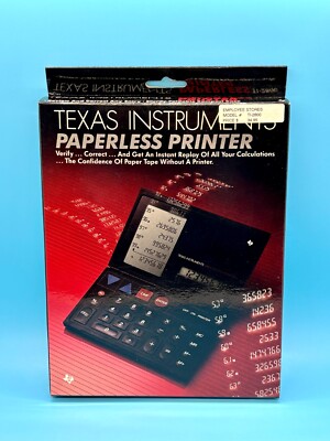 1988 Texas Instruments TI-2800 Paperless Printer Foldable Calculator   NOB!