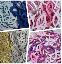 Holz Fische Weiß BlauDunkelblau Rosa Streudeko  Taufe,Kommunion,Konfirmation