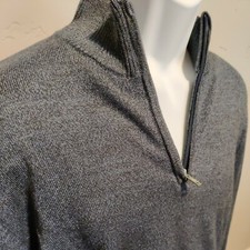 Dockers Men's Pullover Sweater 1/4 Zip Blue Large NEW