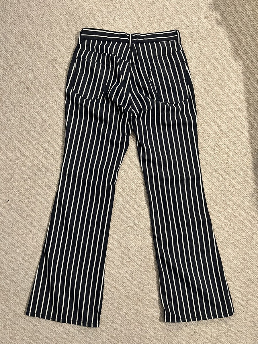 Vintage Levis Big E Railroad Striped Colored Denim Jeans Sta-Prest