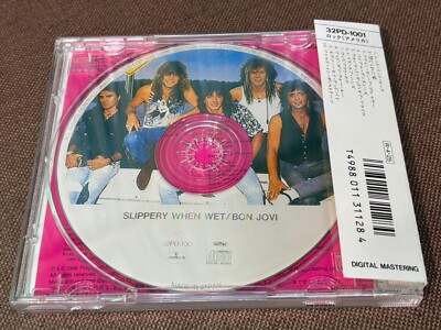 BON JOVI Slippery When Wet JAPAN PICTURE CD 32PD-1001 w/ OBI