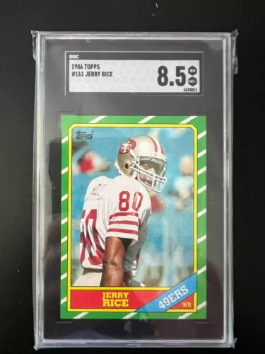 1986 Topps Jerry Rice RC #161 - SGC 8.5 NM-MT+ GOAT HOF Rookie
