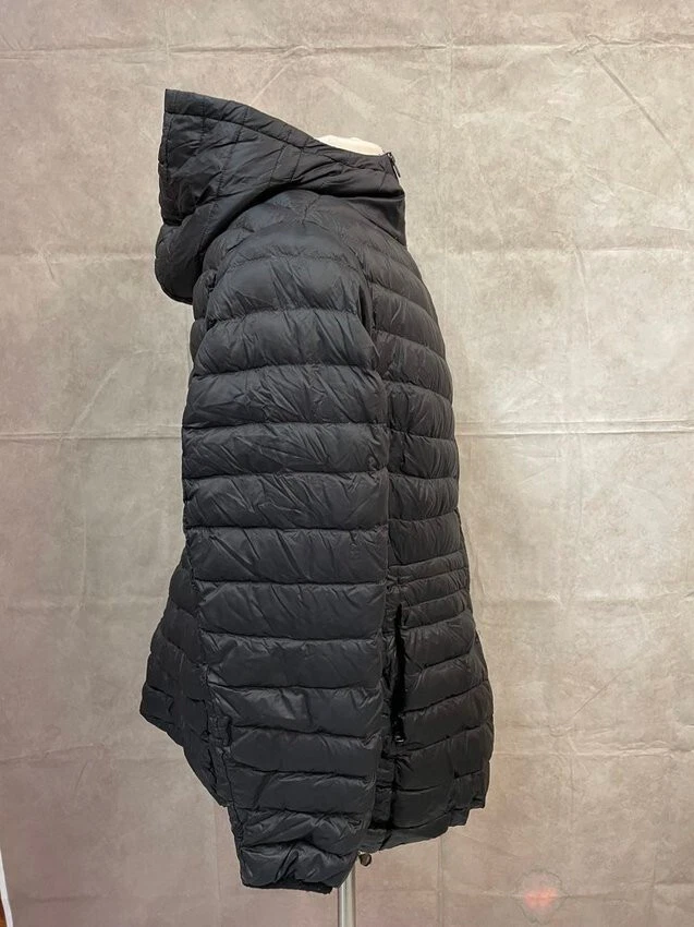 Lands' End женщин с капюшоном черный пуховик куртка на молнии размер L (14-16) - Изображение 3 из 4