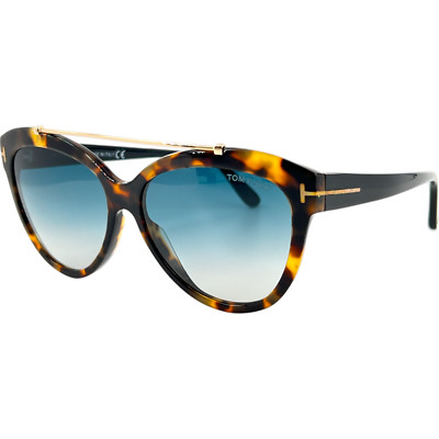 Tom Ford FT0518 LIVIA Womens Plastic Sunglass 56W Havana Other 58-14 Italy