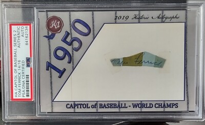 2021 Capitol of Baseball 1950 Historic Autographs Tom Ferrick #14/16 ...