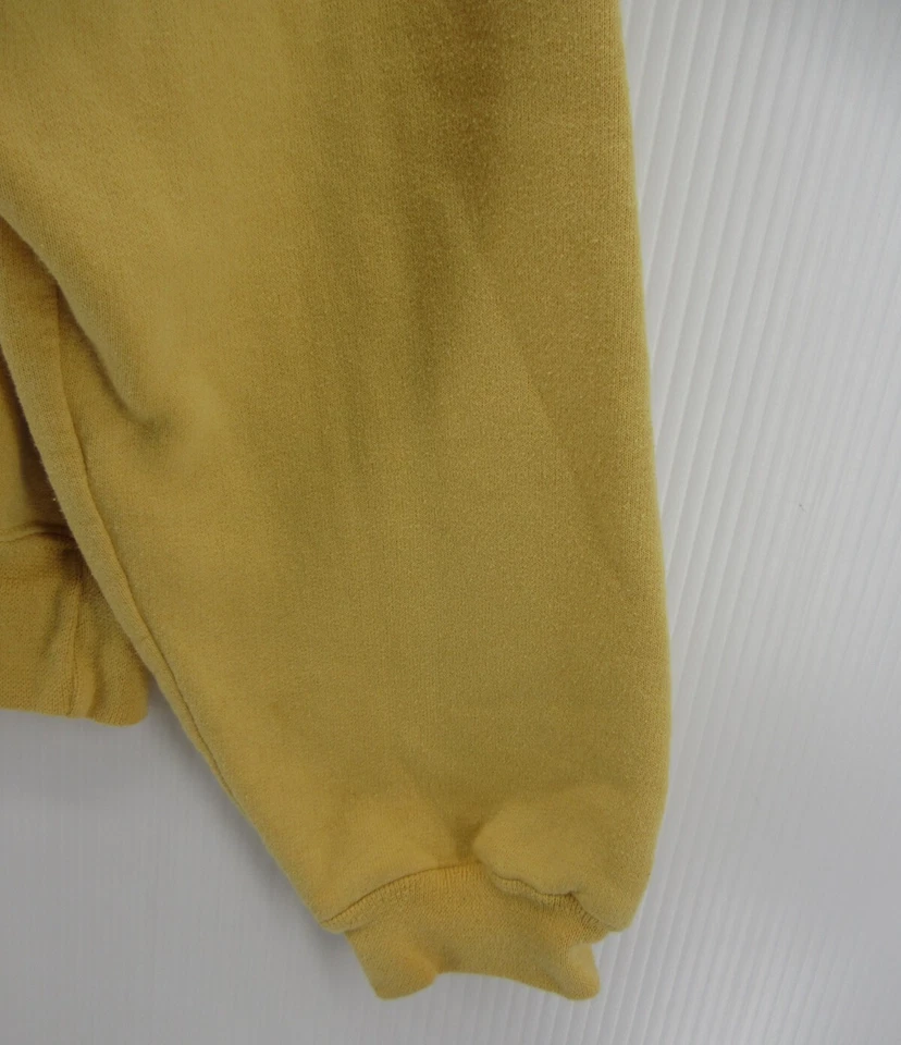 Sudadera DE COLECCIÓN Champion Mujer Mediana Amarilla Pullover Sudadera con Capucha Corte en Blanco Años 90 * Foto 3 de 4