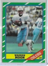 1986 Topps Football #350 Warren Moon Houston Oilers