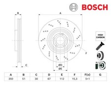 2 uds disco de freno BOSCH 0986479F10 para Mercedes-Benz CLA