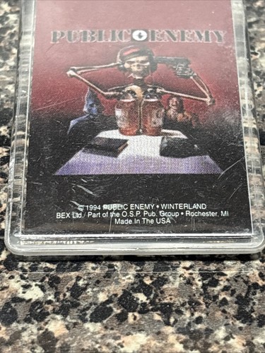 Vintage 1994 PUBLIC ENEMY - MUSE SICK-N-HOUR MESS Rare Rap Keychain 3 Inch - Picture 3 of 3