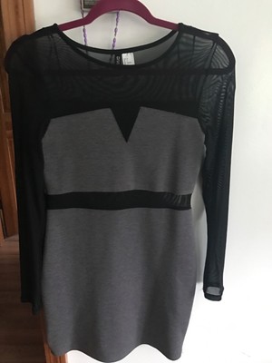 h and m black bodycon dress