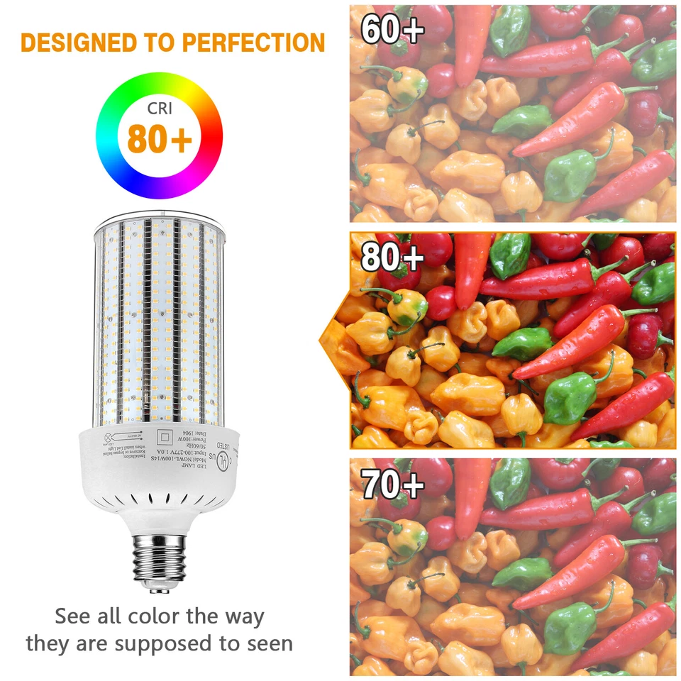 100 Watt Retrofit LED High Bay Bulb E39 Mogul Base LED Corn Light Retrofit Bulbs - Image 2 of 4