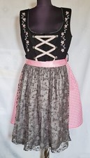 DRESS VINTAGE ALMWELT TRACHTEN TYROL OKTOBERFEST DIRNDL PLAID WOMENS US 12 EU 40