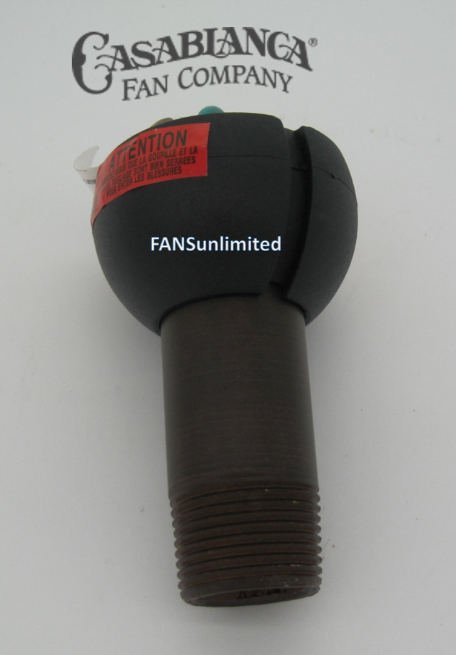 Casablanca Ceiling Fan 3" Downrod & Ball Assembly Dark Brown / Brushed
