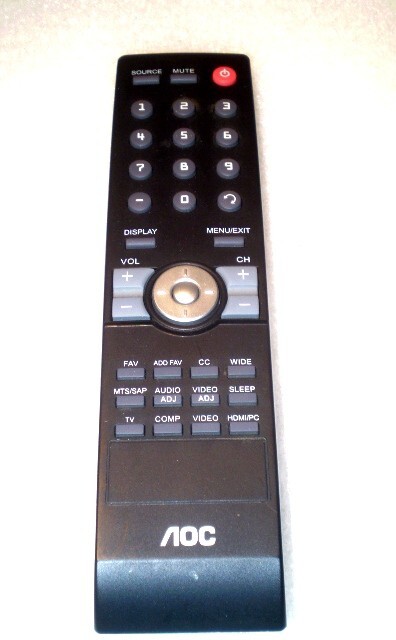 AOC RC2443801/01 Replacement Remote Control for LCD TV L22W961 L32H961 L32W961 1