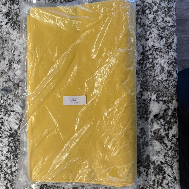 Bradley Privacy Shower Curtain 269-601, 5.75ft x 12 ft, Yellow Vinyl for S19-330