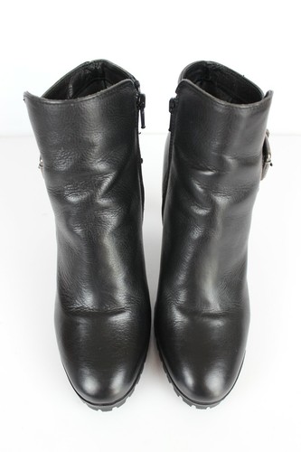 MINELLI Bottines Boots à boucles cuir noir T 40 Très bon état - Photo 7 sur 10