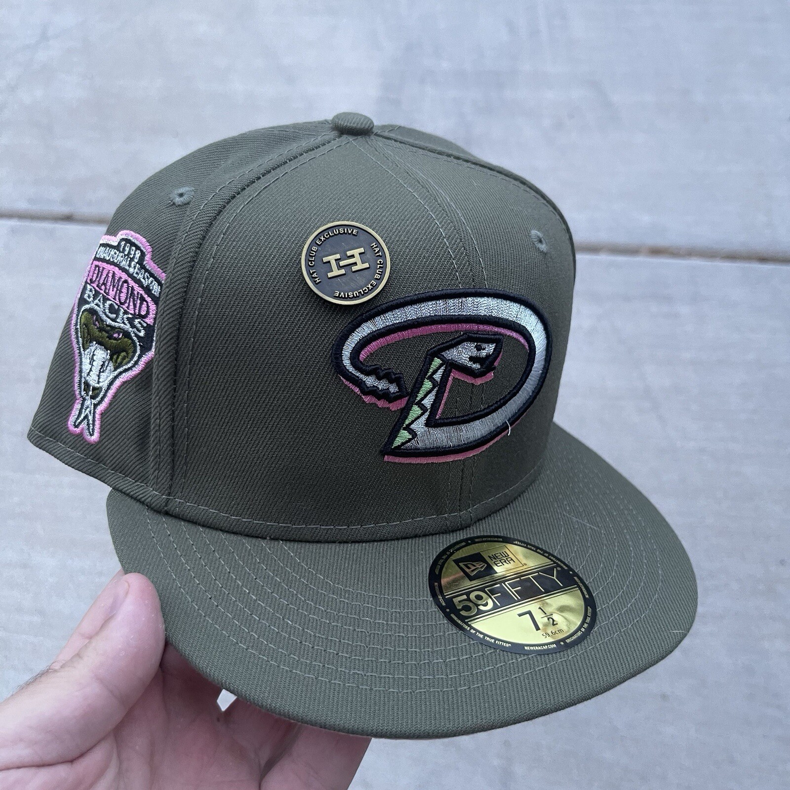 Arizona Diamondbacks Pink Martini 98 Inaugural Hat 7 1/2 Fitted Exclusive-image
