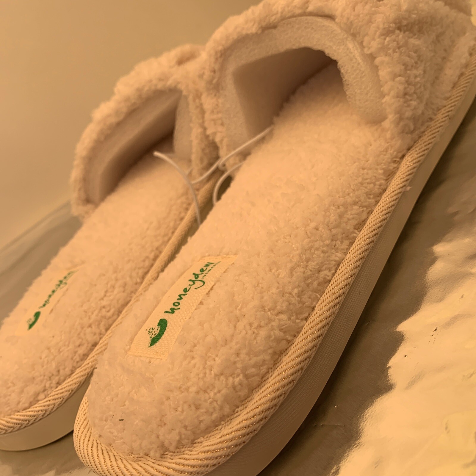 SAOLA Pantofole buonanotte da donna melata taglia L 9 10 solo