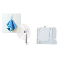 Suction Cup With Hook + Travel Cosmetic Bag Organizer With Side Zippered, Gray on sale Suction Cup With Hook + Travel Cosmetic Bag Organizer With Side Zippered, Gray on sale