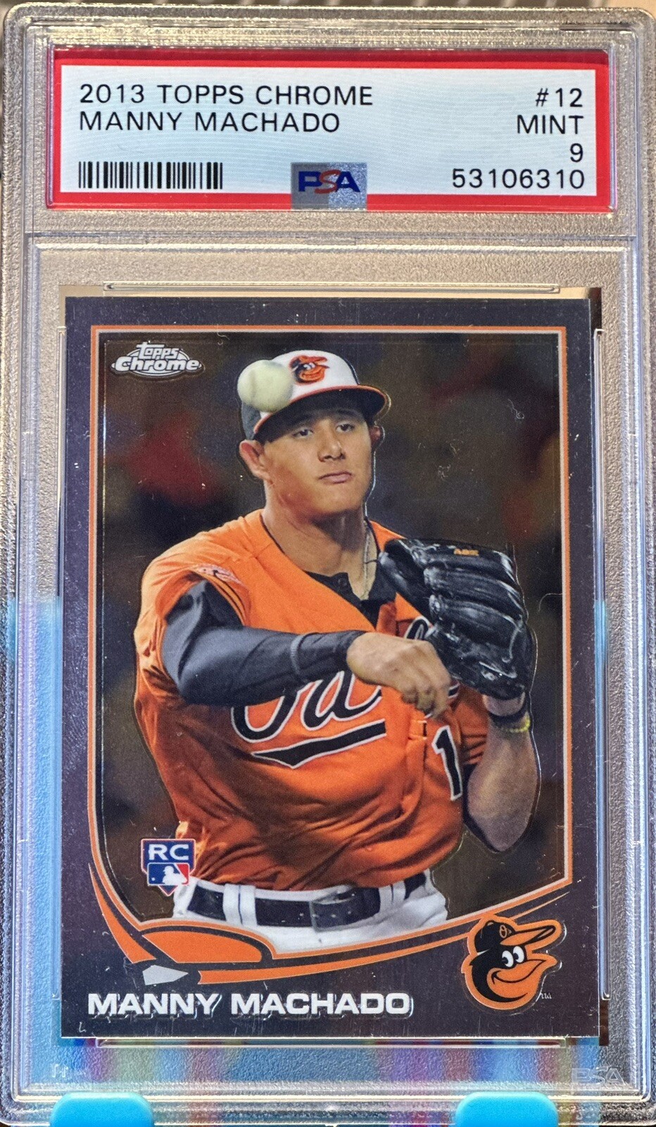 2013 Topps Chrome #12 Manny Machado PSA 9 RC Baltimore Orioles San Diego Padres