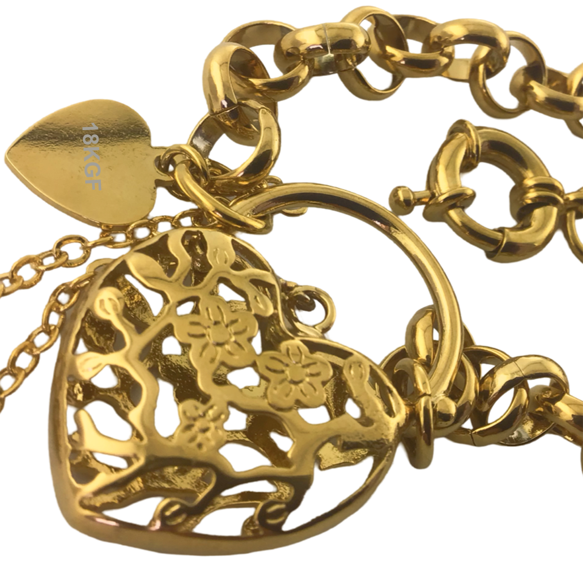 Oval Belcher Chain Bolt Ring Necklace In 9ct Gold - The Jewel Shop - Foto 4