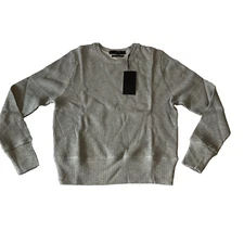 No Thing Long Sleeve Thermal Top Womens Size S Gray Waffle Stretch