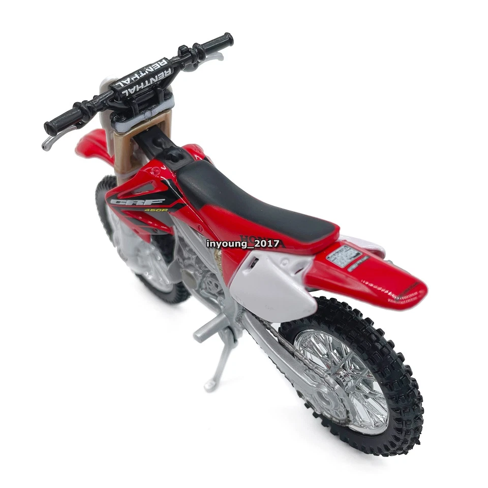 1/18 Honda CRF450R Modelo de Motocicleta Dirt Bike Juguetes para Niños Regalos Foto 3 de 4