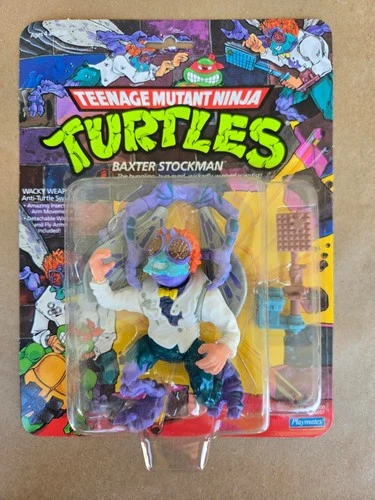 Playmates 1989 14 back Teenage Mutant Ninja Turtles Baxter Stockman Vtg FIgure