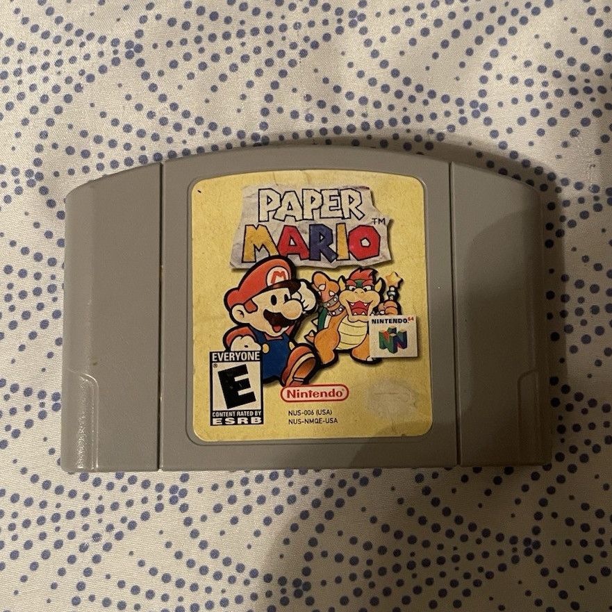 Nintendo Paper Mario (Nintendo 64 N64) Game Cartridge - Original, Tested