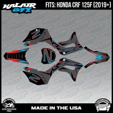 Graphics Kit for Honda CRF125F (2019-2024) CRF 125F Vizion Series- Grey