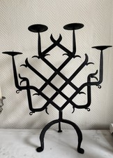 Gro&szlig;er Eisen-Kerzenleuchter 4-flammig Gothic Vintage 55,5 cm