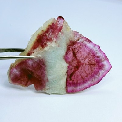 Premium Elbaite Tourmaline Slice   Double Polished Specimen from Malkhan, Russia