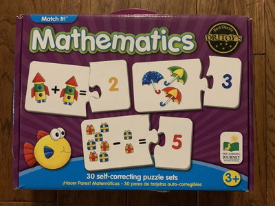 Dr. Toy's - Match It, Mathematics. (30 Self-correcting Puzzle Sets) Educational 