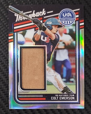 2026 Stars & Stripes Colt Emerson Game Used Jersey Prizm Rookie MARINERS #TMCE
