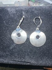 Joan Rivers Brushed Silver Tone Round Drop Dangle Earrings