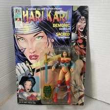 NEW BLACK OUT COMICS HARI KARI ACTION FIGURE W DEMONIC SHIELD NOC 1997 VINTAGE  