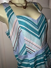 Ladies clothes stunning oasis stripe Dress Size 12 holiday 